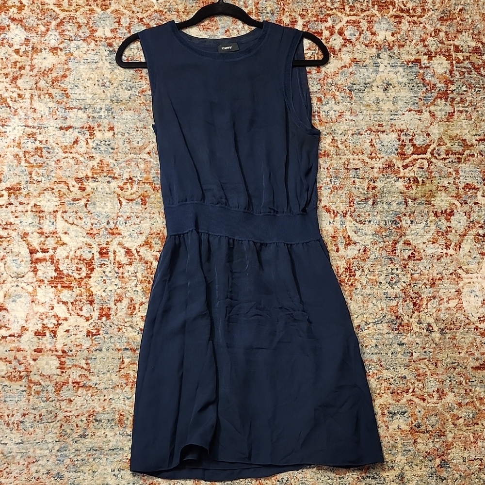 Theory Blue Ruffled Sundress